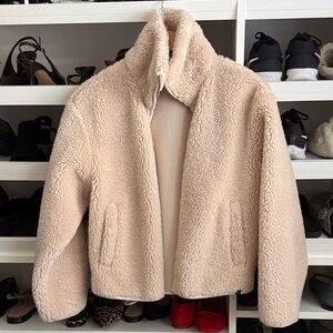 Varley Cream Teddy Jacket